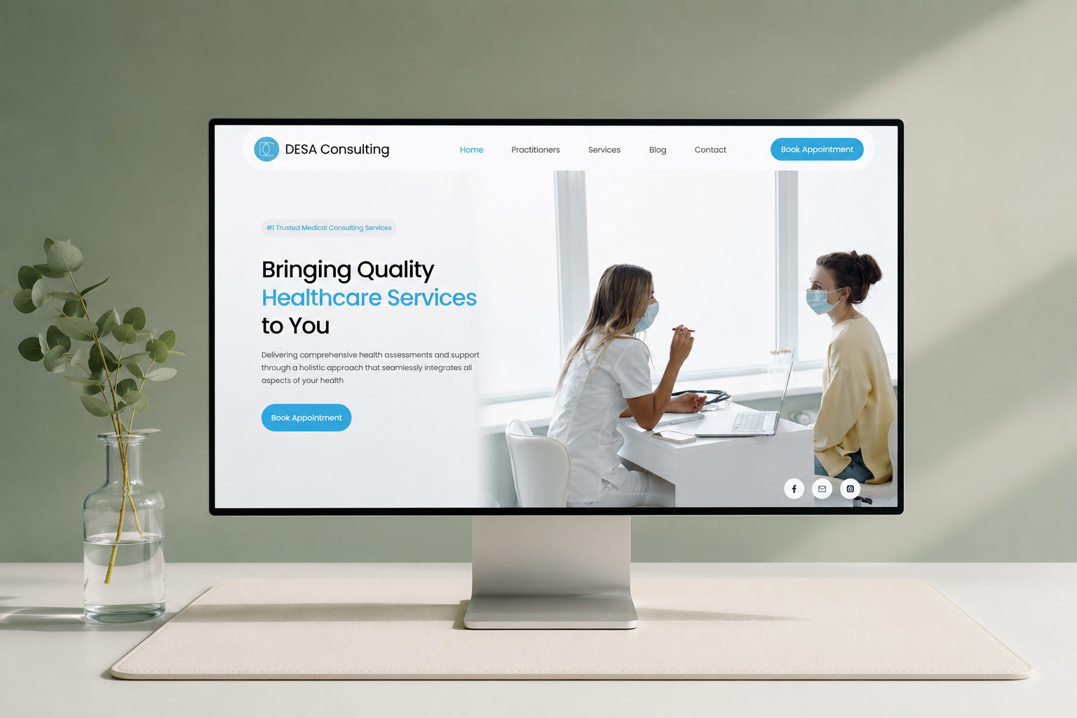 Brand identity and color swatches